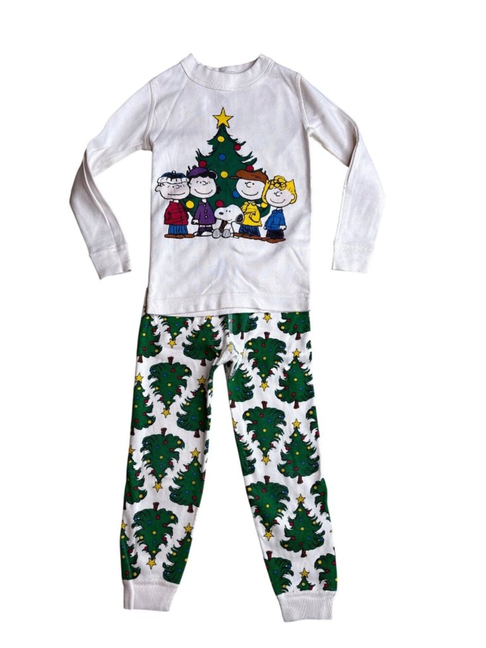 4T Hanna Andersson Peanuts Holiday Long John Christmas